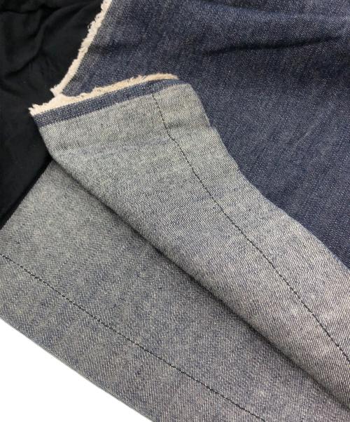 YOHJI YAMAMOTO（ヨウジヤマモト）YOHJI YAMAMOTO (ヨウジヤマモト) デニム切替ワイドパンツ ブラック サイズ:1の古着・服飾アイテム