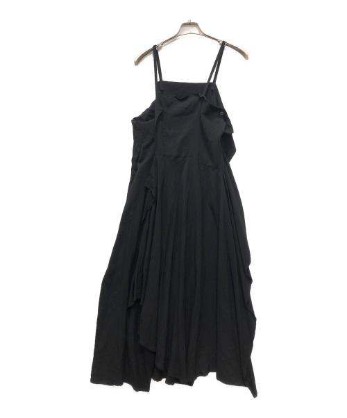 MITIKO by Y's（ミチコ バイ ワイズ）MITIKO by Y's (ミチコ バイ ワイズ) キャミソールスリットワンピース ブラック サイズ:2の古着・服飾アイテム