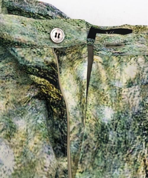 Y's（ワイズ）Y's (ワイズ) 総柄ガウチョパンツ 黄緑 サイズ:1の古着・服飾アイテム