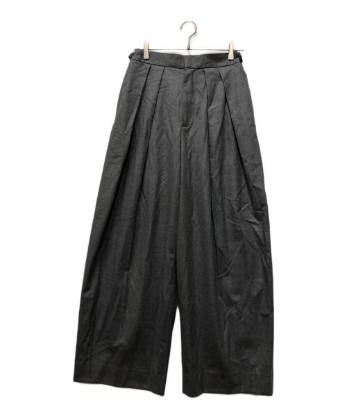 SACRA（サクラ）SACRA (サクラ) タックワイドパンツ グレー サイズ:SIZE 96cm (W38)の古着・服飾アイテム