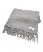 JOHNSTONS OF ELGINジョンストンズオブエルガン）の古着「カシミヤマフラー」｜グレー