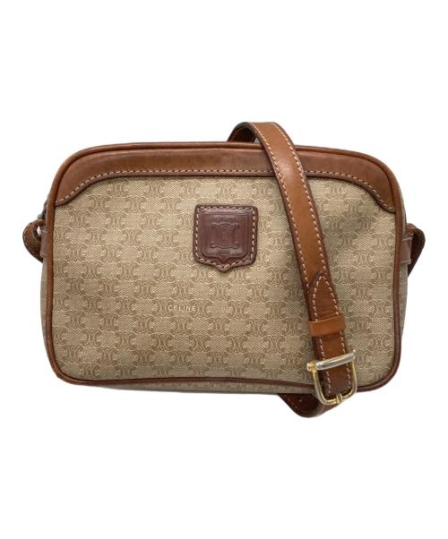 CELINE（セリーヌ）CELINE (セリーヌ) マカダム柄ショルダーバッグ ブラウンの古着・服飾アイテム