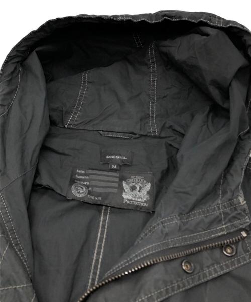 DIESEL（ディーゼル）DIESEL (ディーゼル) モッズコート ブラック サイズ:Mの古着・服飾アイテム