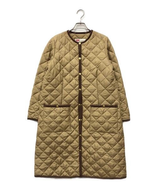 Traditional Weatherwear（トラディショナルウェザーウェア）Traditional Weatherwear (トラディショナルウェザーウェア) ノーカラーキルティングコート ベージュ サイズ:36の古着・服飾アイテム