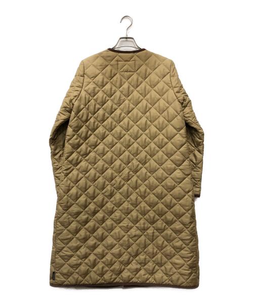 Traditional Weatherwear（トラディショナルウェザーウェア）Traditional Weatherwear (トラディショナルウェザーウェア) ノーカラーキルティングコート ベージュ サイズ:36の古着・服飾アイテム