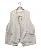 SACRAサクラ）の古着「リネンコットンベスト」｜グレー