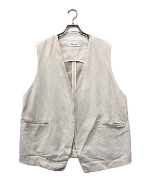 SACRA（サクラ）SACRA (サクラ) リネンコットンベスト グレー サイズ:38の古着・服飾アイテム