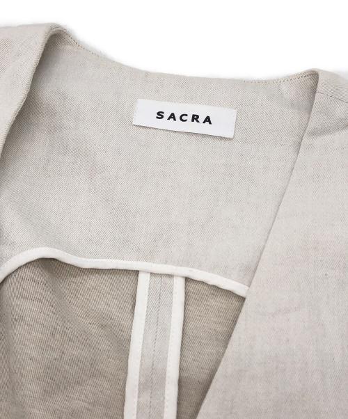 SACRA（サクラ）SACRA (サクラ) リネンコットンベスト グレー サイズ:38の古着・服飾アイテム