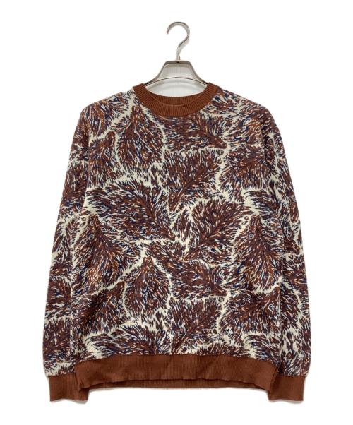 TENDERLOIN（テンダーロイン）TENDERLOIN (テンダーロイン) T-SWEATER WOLF ブラウン サイズ:Lの古着・服飾アイテム
