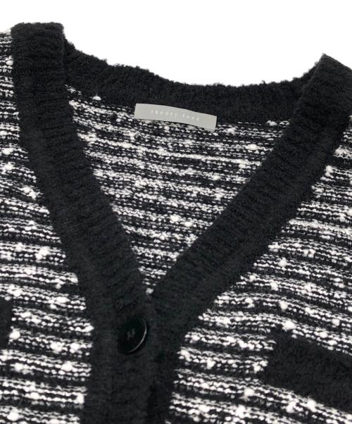 theory luxe（セオリーリュクス）theory luxe (セオリーリュクス) ツイード調 Vネックカーディガン ブラック サイズ:38の古着・服飾アイテム