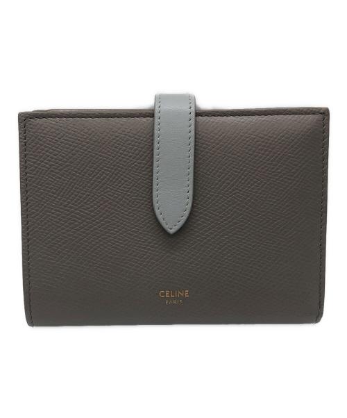 CELINE（セリーヌ）CELINE (セリーヌ) ミディアムストラップウォレット グレーの古着・服飾アイテム