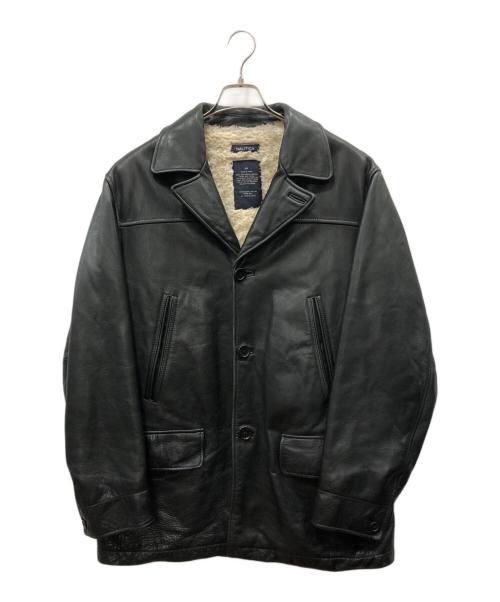 NAUTICA（ノーティカ）NAUTICA (ノーティカ) レザージャケット ブラック サイズ:Mの古着・服飾アイテム
