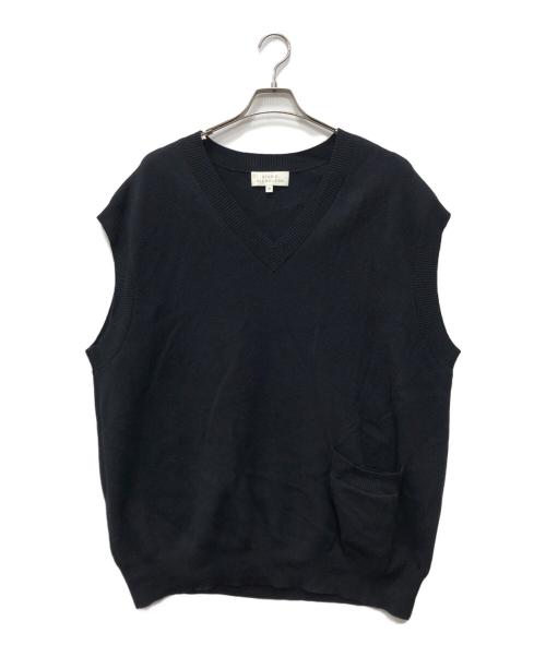 STUDIO NICHOLSON（スタジオ ニコルソン）STUDIO NICHOLSON (スタジオ ニコルソン) 12ゲージニットベスト ブラック サイズ:Mの古着・服飾アイテム
