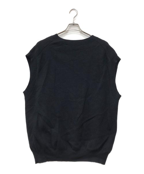STUDIO NICHOLSON（スタジオ ニコルソン）STUDIO NICHOLSON (スタジオ ニコルソン) 12ゲージニットベスト ブラック サイズ:Mの古着・服飾アイテム