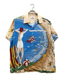 DAN（ダン）の古着「SHARK ALOHA SHIRT」｜ブルー