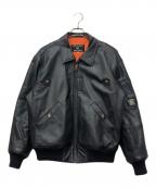 LUPO DI MARE SINA COVAルポ ディ マーレ シナコバ）の古着「レザージャケット」｜ネイビー