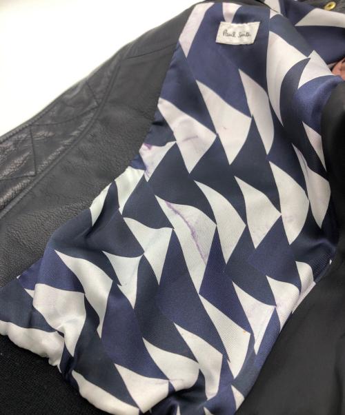 PAUL SMITH（ポールスミス）Paul Smith (ポールスミス) ラムレザージャケット ブラック サイズ:Mの古着・服飾アイテム