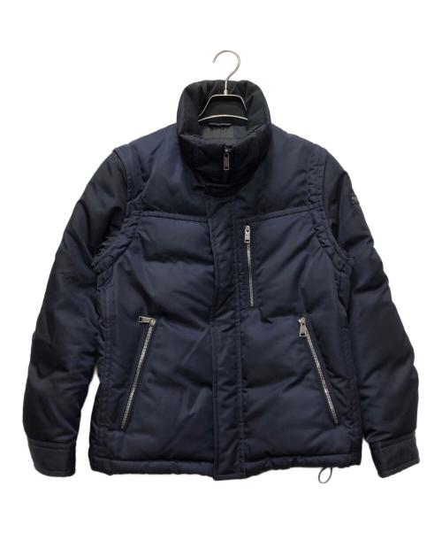 BLACK LABEL CRESTBRIDGE（ブラックレーベル クレストブリッジ）BLACK LABEL CRESTBRIDGE (ブラックレーベル クレストブリッジ) 4WAYダウンジャケット ネイビー サイズ:Mの古着・服飾アイテム
