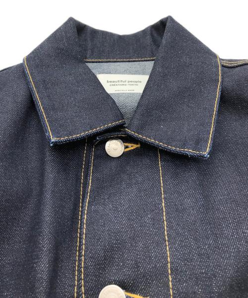 beautiful people（ビューティフルピープル）beautiful people (ビューティフルピープル) selvedge denim big blouson インディゴ サイズ:36の古着・服飾アイテム