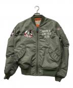 AVIREXアヴィレックス）の古着「LIGHT MA-1 TOPHATTRS」｜カーキ