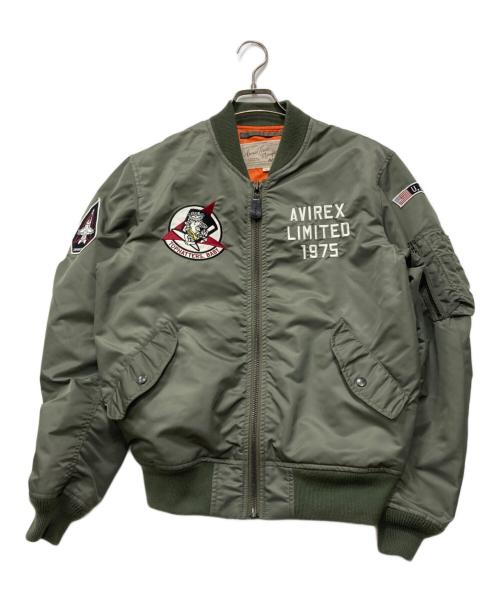 AVIREX（アヴィレックス）AVIREX (アヴィレックス) LIGHT MA-1 TOPHATTRS カーキ サイズ:Lの古着・服飾アイテム