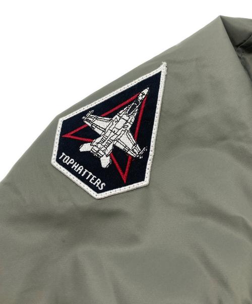 AVIREX（アヴィレックス）AVIREX (アヴィレックス) LIGHT MA-1 TOPHATTRS カーキ サイズ:Lの古着・服飾アイテム