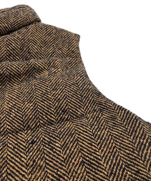 45R（フォーティファイブ・アール）45R (フォーティファイブ・アール) ヘリンボーンダウンベスト ブラウン サイズ:Mの古着・服飾アイテム