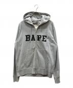A BATHING APEア ベイシング エイプ）の古着「BAPEプリントジップパーカー」｜グレー
