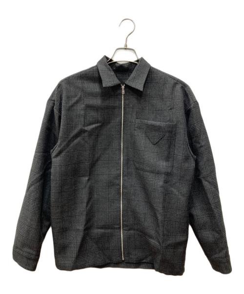 PRADA（プラダ）PRADA (プラダ) Wool zipper shirt グレー サイズ:XXSの古着・服飾アイテム