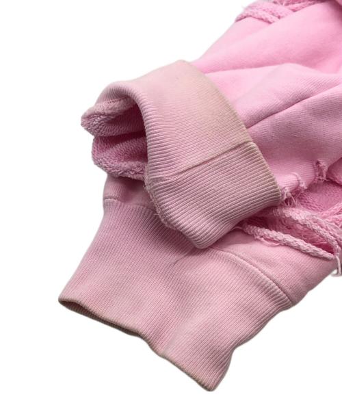 JUN NAKAYAMA（ジュンナカヤマ）JUN NAKAYAMA (ジュンナカヤマ) ダメージ加工スウェット ピンク サイズ:SMの古着・服飾アイテム