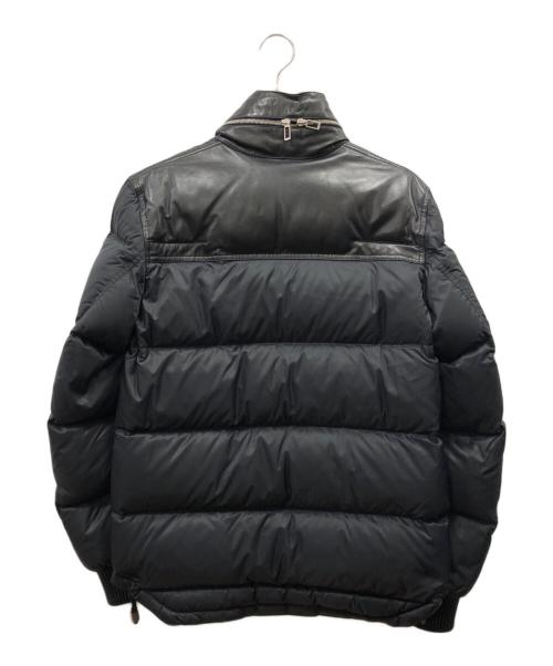 DIOR HOMME（ディオール オム）Dior Homme (ディオール オム) ラムレザー切替ダウンジャケット ブラック サイズ:48の古着・服飾アイテム