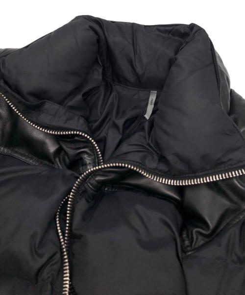 DIOR HOMME（ディオール オム）Dior Homme (ディオール オム) ラムレザー切替ダウンジャケット ブラック サイズ:48の古着・服飾アイテム