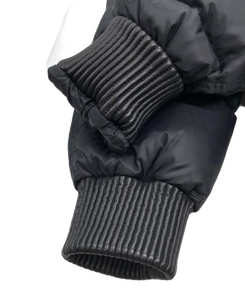 DIOR HOMME（ディオール オム）Dior Homme (ディオール オム) ラムレザー切替ダウンジャケット ブラック サイズ:48の古着・服飾アイテム