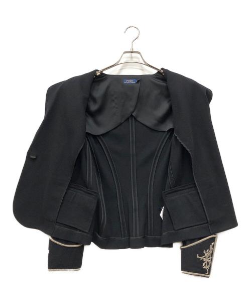 POLO RALPH LAUREN（ポロ・ラルフローレン）POLO RALPH LAUREN (ポロ・ラルフローレン) エポレットナポレオンテーラードジャケット ブラック サイズ:14の古着・服飾アイテム