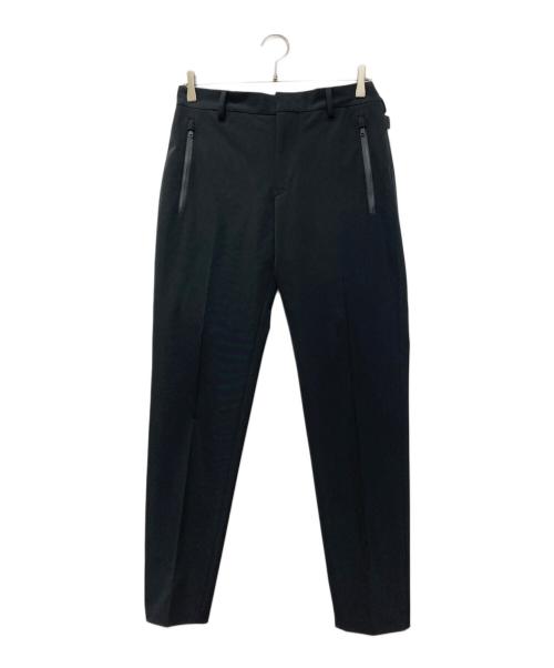 PRADA（プラダ）PRADA (プラダ) ポリエステルスラックスロングパンツ ブラック サイズ:46の古着・服飾アイテム