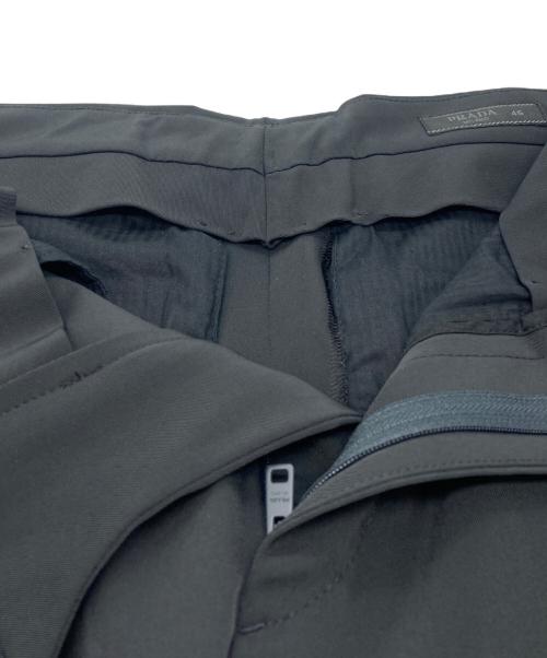 PRADA（プラダ）PRADA (プラダ) ポリエステルスラックスロングパンツ ブラック サイズ:46の古着・服飾アイテム