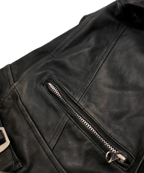 RUDE GALLERY BLACK REBEL（ルードギャラリー ブラックレーベル）RUDE GALLERY BLACK REBEL (ルードギャラリー ブラックレーベル) レザージャケット ブラック サイズ:Ｍの古着・服飾アイテム