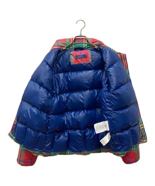 POLO RALPH LAUREN（ポロ・ラルフローレン）POLO RALPH LAUREN (ポロ・ラルフローレン) チェックダウンジャケット レッド サイズ:Sの古着・服飾アイテム