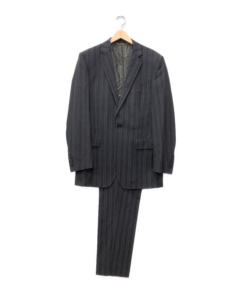 DOLCE & GABBANA（ドルチェ＆ガッバーナ）DOLCE & GABBANA (ドルチェ＆ガッバーナ) ストライプセットアップスーツ ネイビー サイズ:48の古着・服飾アイテム