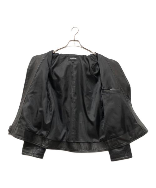 AVIREX（アヴィレックス）AVIREX (アヴィレックス) レザージャケット ブラック サイズ:Lの古着・服飾アイテム