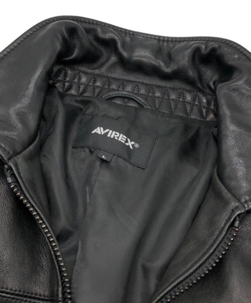 AVIREX（アヴィレックス）AVIREX (アヴィレックス) レザージャケット ブラック サイズ:Lの古着・服飾アイテム