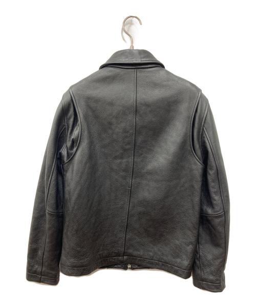 Eddie Bauer（エディーバウアー）Eddie Bauer (エディーバウアー) レザージャケット ブラック サイズ:XSの古着・服飾アイテム