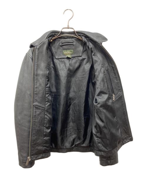 Eddie Bauer（エディーバウアー）Eddie Bauer (エディーバウアー) レザージャケット ブラック サイズ:XSの古着・服飾アイテム