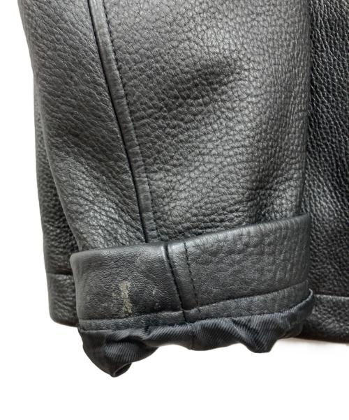 Eddie Bauer（エディーバウアー）Eddie Bauer (エディーバウアー) レザージャケット ブラック サイズ:XSの古着・服飾アイテム