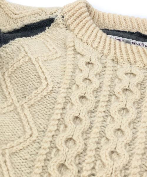 Rebuild by Needles（リビルドバイニードルス）Rebuild by Needles (リビルドバイニードルス) Fisherman Sweater アイボリー サイズ:XSの古着・服飾アイテム