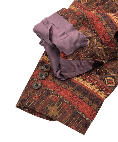 Needles（ニードルズ）Needles (ニードルズ) 2B JACKET-POLY HOPSACK/BATIK PT. レッド サイズ:S 未使用品の古着・服飾アイテム