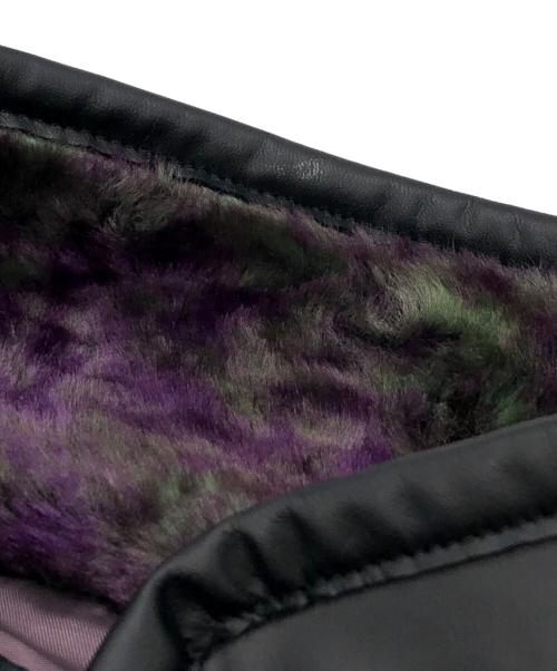 Needles（ニードルズ）Needles (ニードルズ) Fur Jacket - Faux Fur Uneven Printed パープル サイズ:Mの古着・服飾アイテム