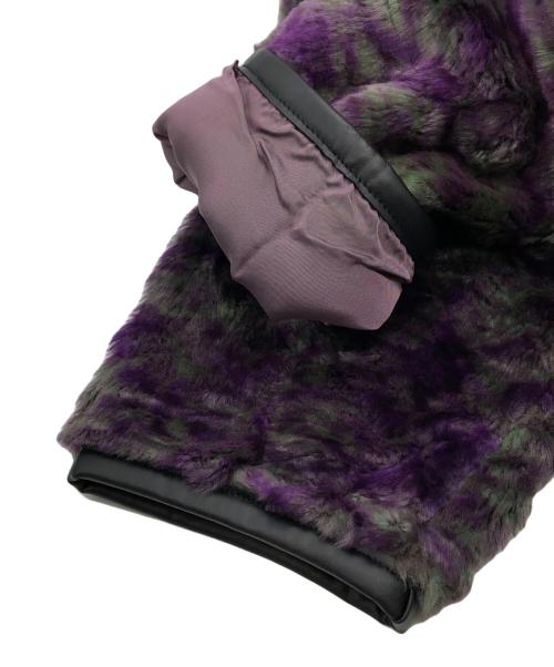 Needles（ニードルズ）Needles (ニードルズ) Fur Jacket - Faux Fur Uneven Printed パープル サイズ:Mの古着・服飾アイテム