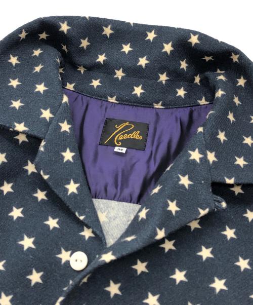 Needles（ニードルズ）Needles (ニードルズ) 長袖オープンカラーシャツ スター柄 ネイビー サイズ:Mの古着・服飾アイテム