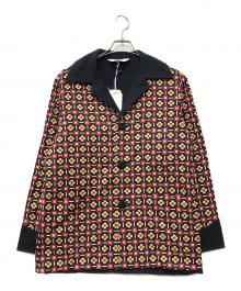 SASQUATCHfabrix.（サスクワッチファブリックス）の古着「FLOWER CHECK BEACH JACKET」｜イエロー